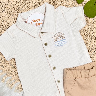 Conj. Camisa Sunny Days e Bermuda - Areia